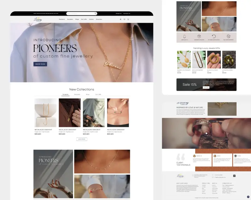 Luxury Jewels: Ecommerce Landing Page